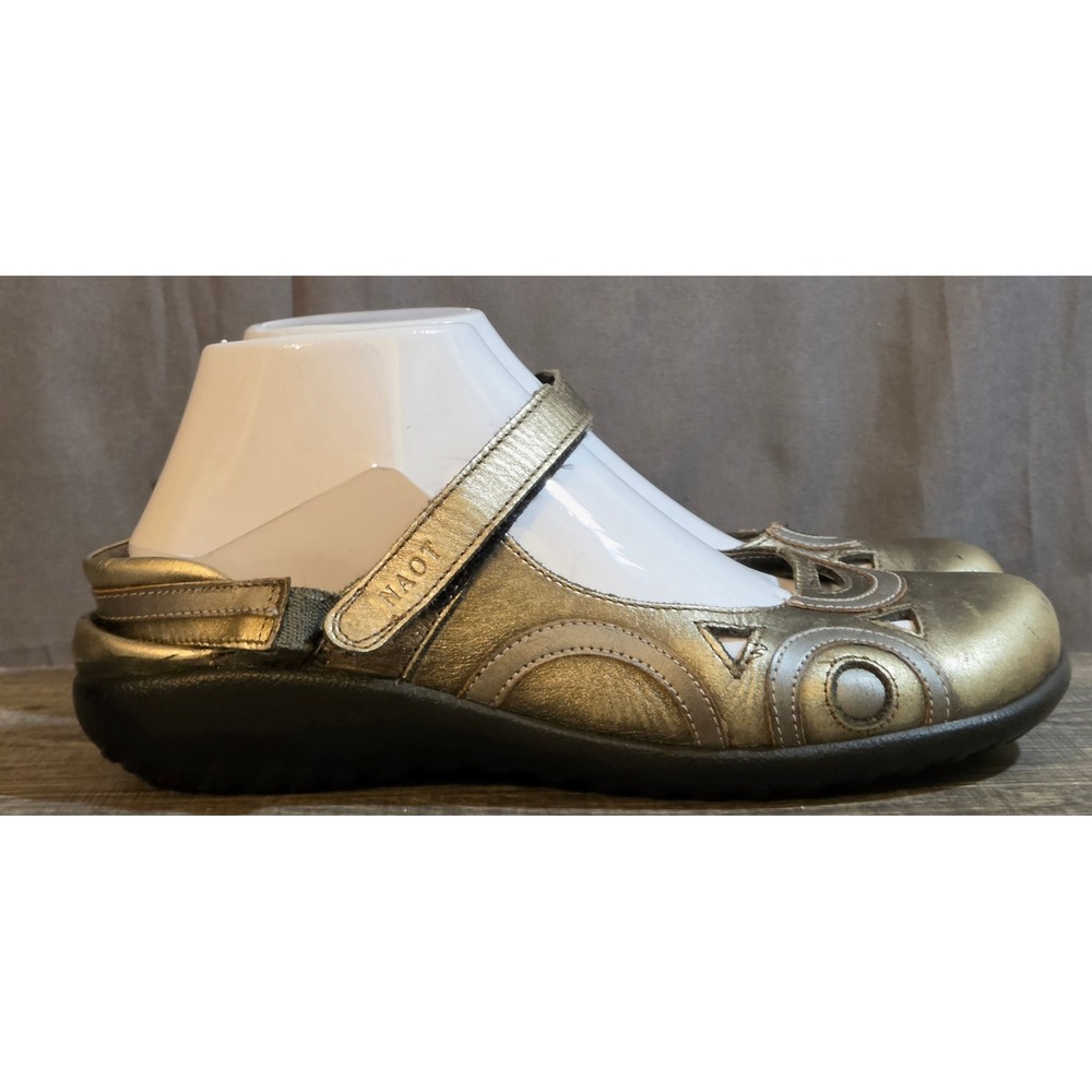 Naot Rongo Slingback Mary Jane Shoes Women's EU 40 US 9 Gold